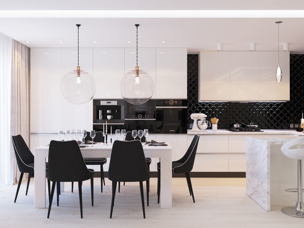 Кухня-гостиная для большой семьи