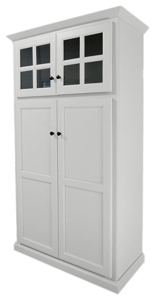 Traditional Pantry with Upper Storage Farmhouse Pantry