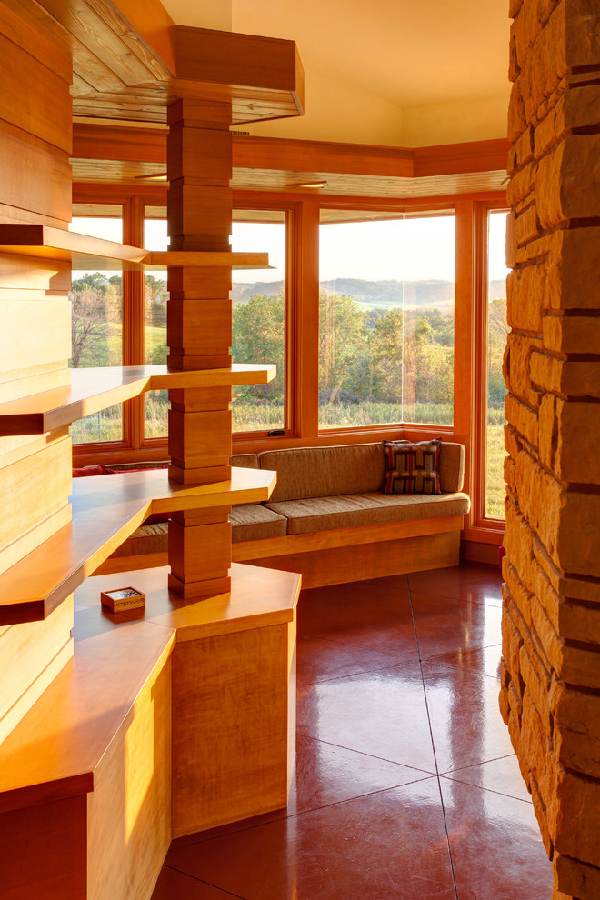 Inspiration for a mid-century modern entryway remodel in Chicago