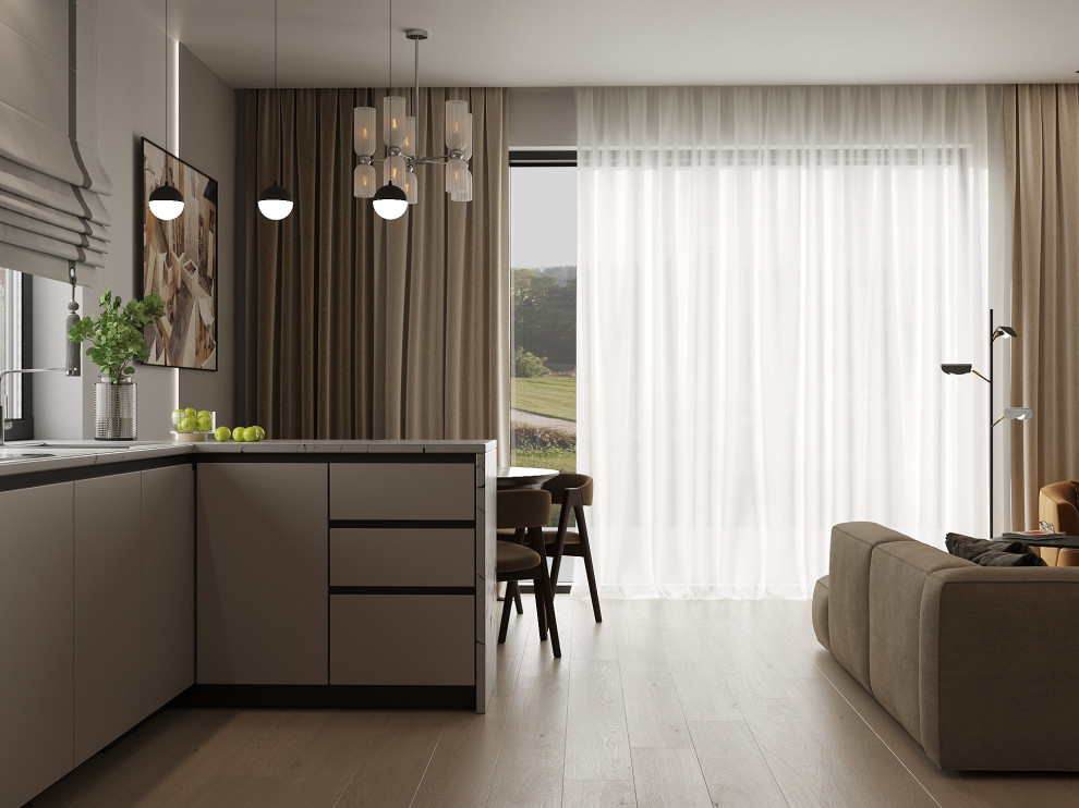 Кухня-гостиная в частном доме