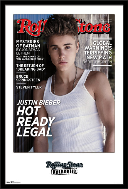Rolling Stone Justin Bieber 12 Poster Black Framed Version