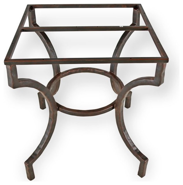 Corinthian End Table Base Only, Round Wrought Iron Coffee Table Base