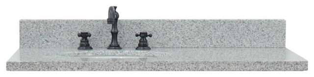 37" Gray Granite Countertop and Single Oval Left Sink