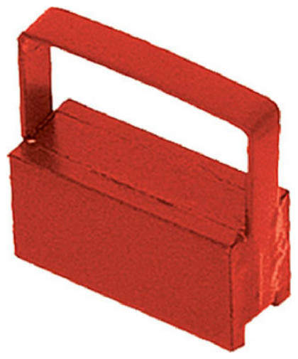 Master Magnetics 07213 Powerful Handle Magnet, 2" x 0.75 x 2", Red