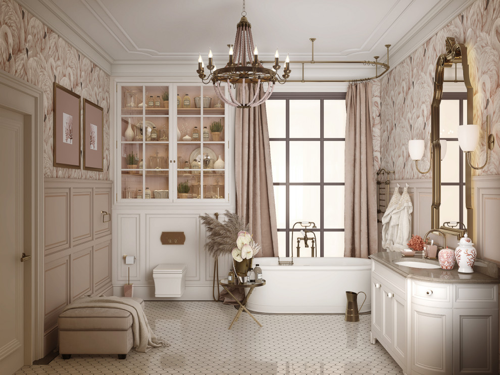 Фламинговая ванная