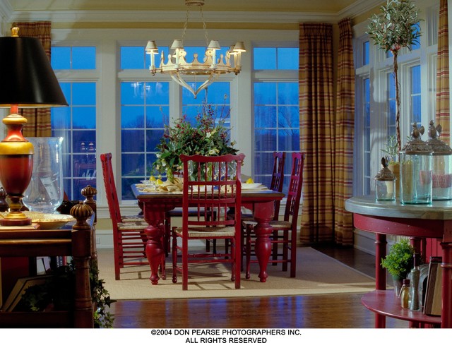 Morning Room with full windows american-traditional-dining-room