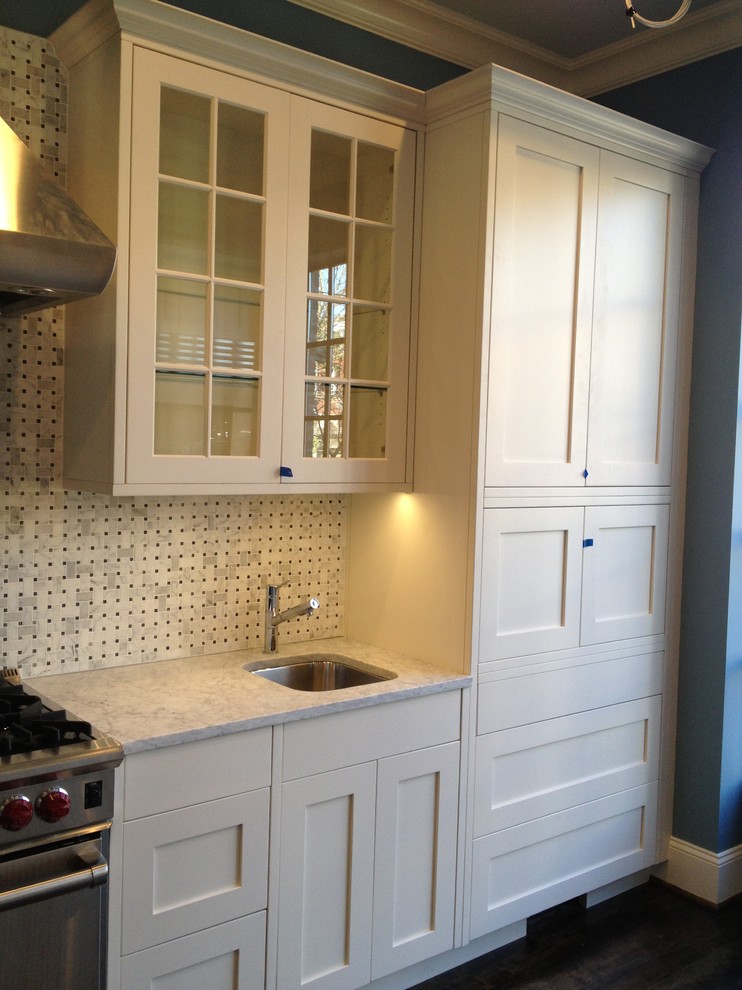 This is an example of a transitional kitchen in Baltimore.