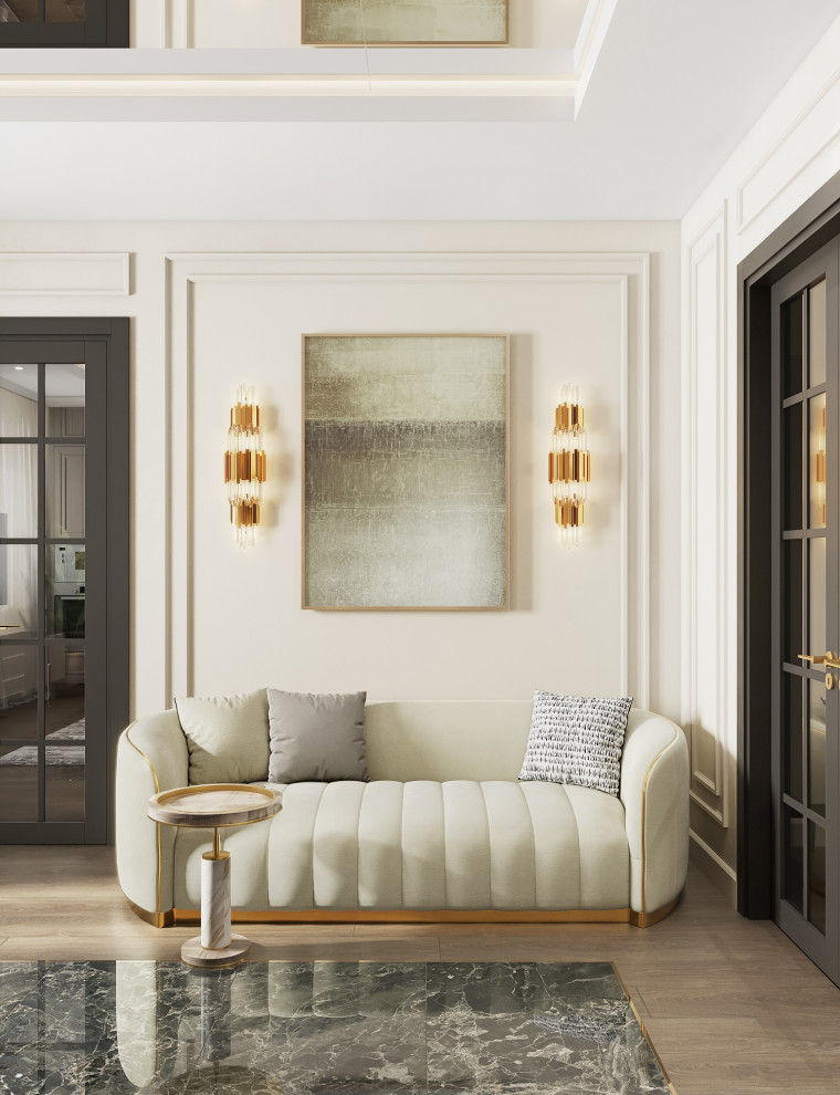 Кухня и отдельная столовая в коттедже