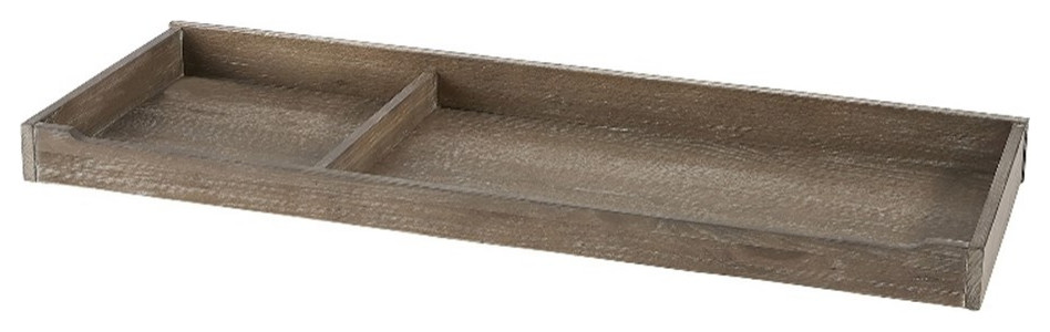 Westwood Design Leland Traditional Wood Changing Tray in Sandwash Gray