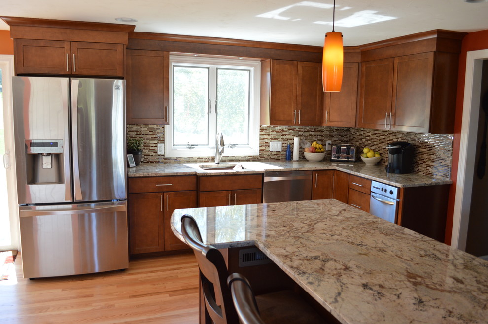 Inspiration for a transitional kitchen remodel in Boston
