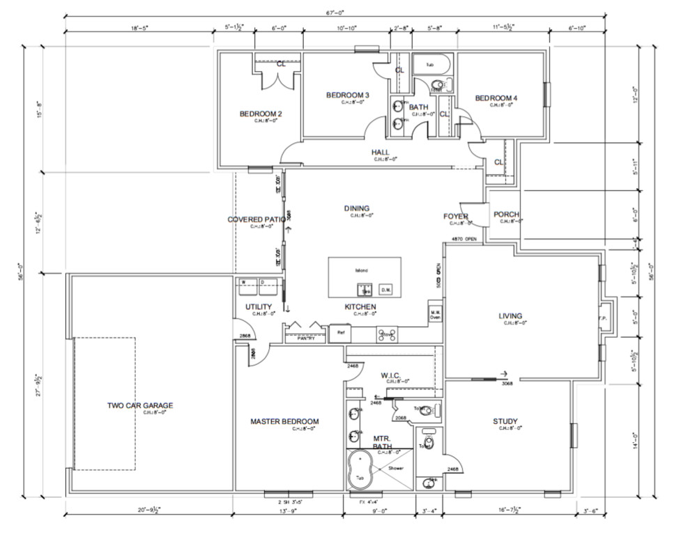 Laundry room attached to kitchen and master