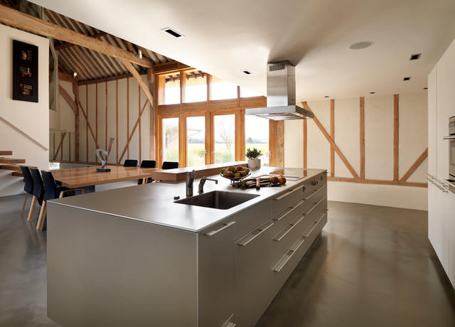 Eco barn conversion contemporary-kitchen