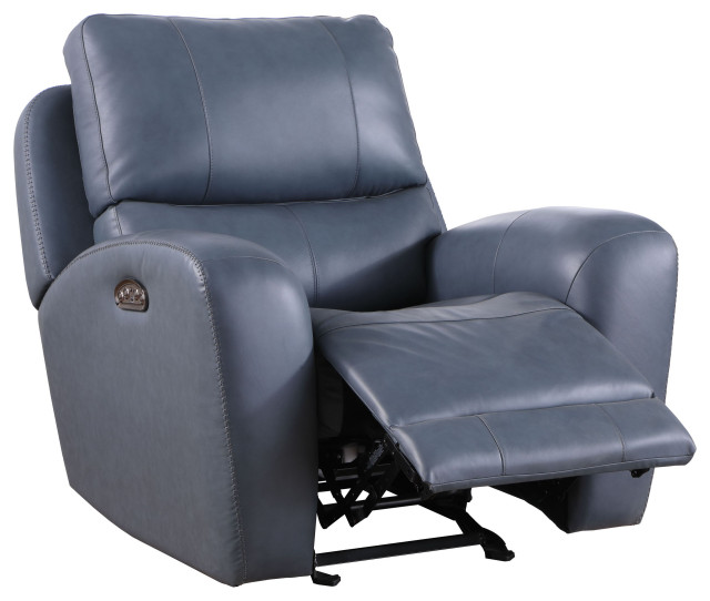 Jupiter Top Grain Leather Power Recliner Armchair With Glider Base