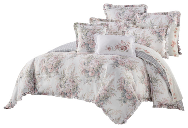 Royal Court Estelle Blush 4-Piece Comforter Set - Contemporary ...