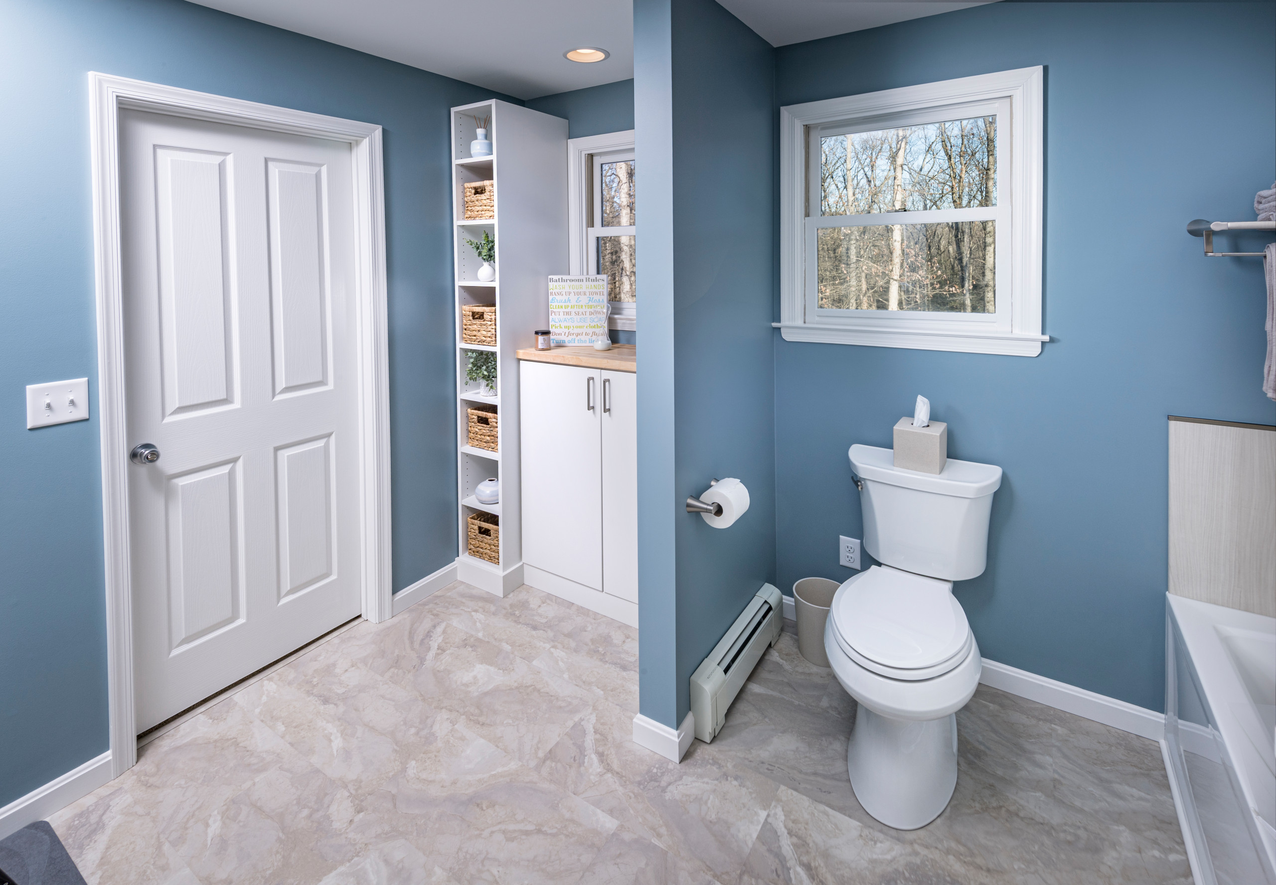 Harrisburg, PA Spa-calm, Age-ready, & Storage Smart Bathroom Remodel