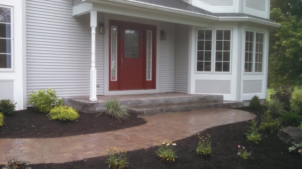 Front paver walkway & entrance landing