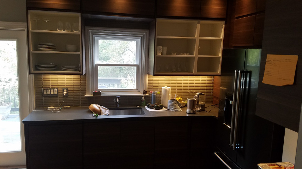 Contemporary Kitchen, Fireplace & Staircase Remodel