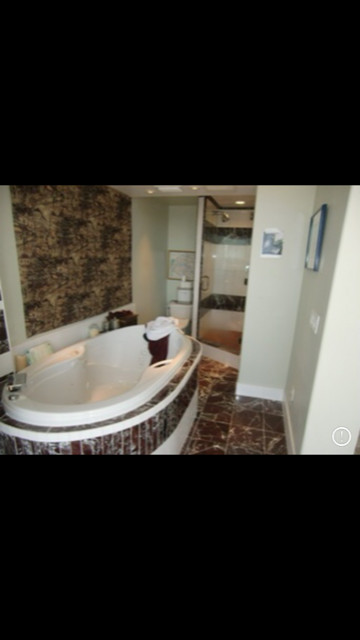 Spa Tub with Marble & Teak Trim