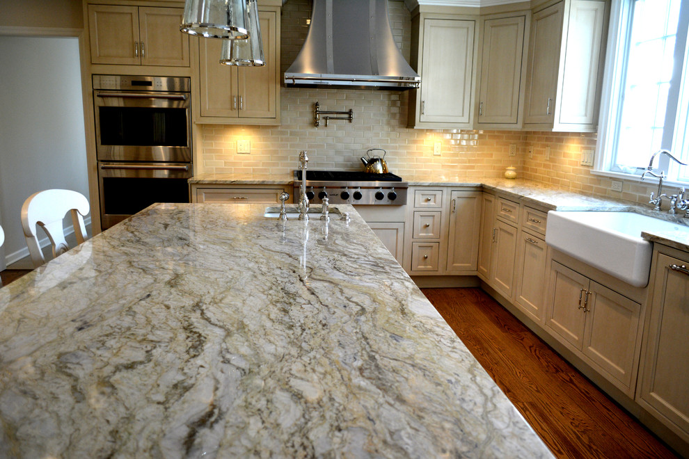 Champagne Quartzite Kitchen Contemporary Kitchen New York by