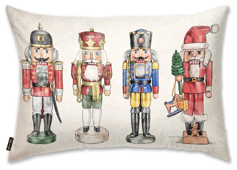 Oliver Gal "Nutcrackers" Pillow, 14"x20" Traditional Decorative Pillows by The Oliver Gal