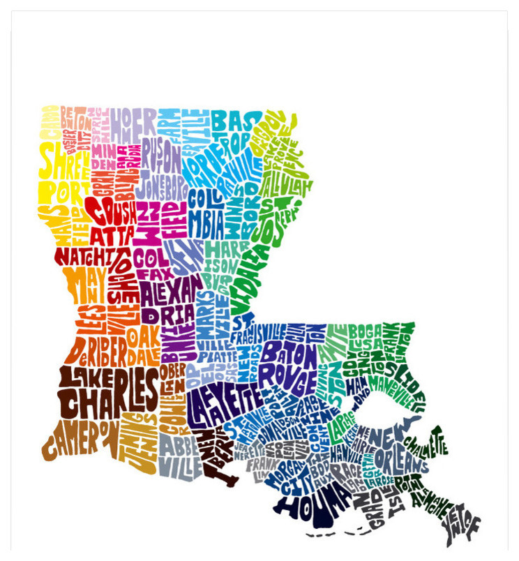 louisiana map with cities