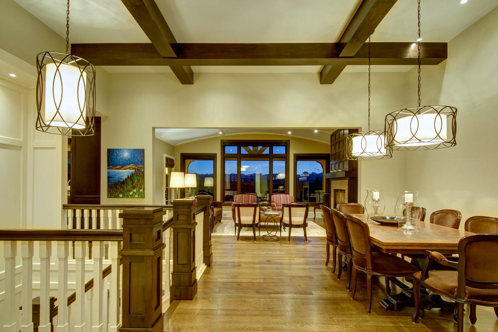 Photo of a traditional dining room in Calgary.
