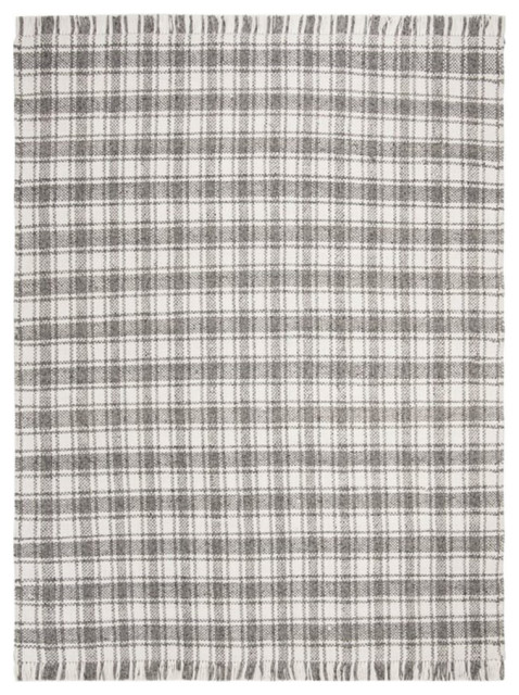 Safavieh Natura 8' x 10' Hand Woven Wool Rug in Gray and Ivory