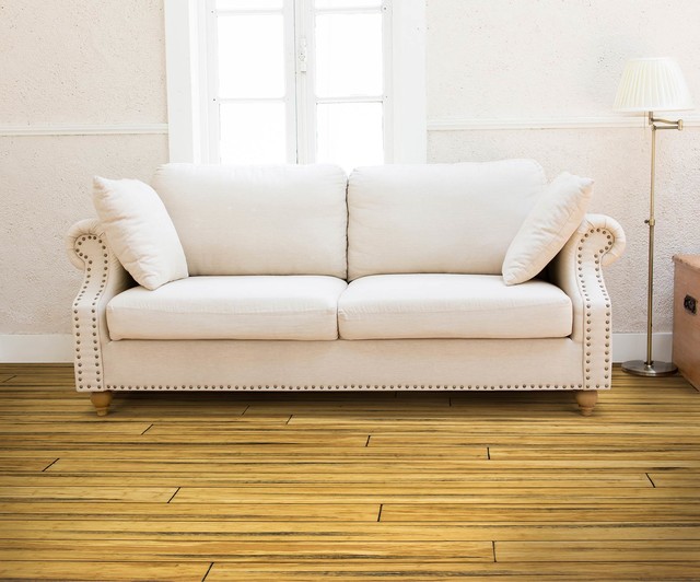 Solid Rustic Natural Strand Woven Bamboo Flooring rustik-vardagsrum