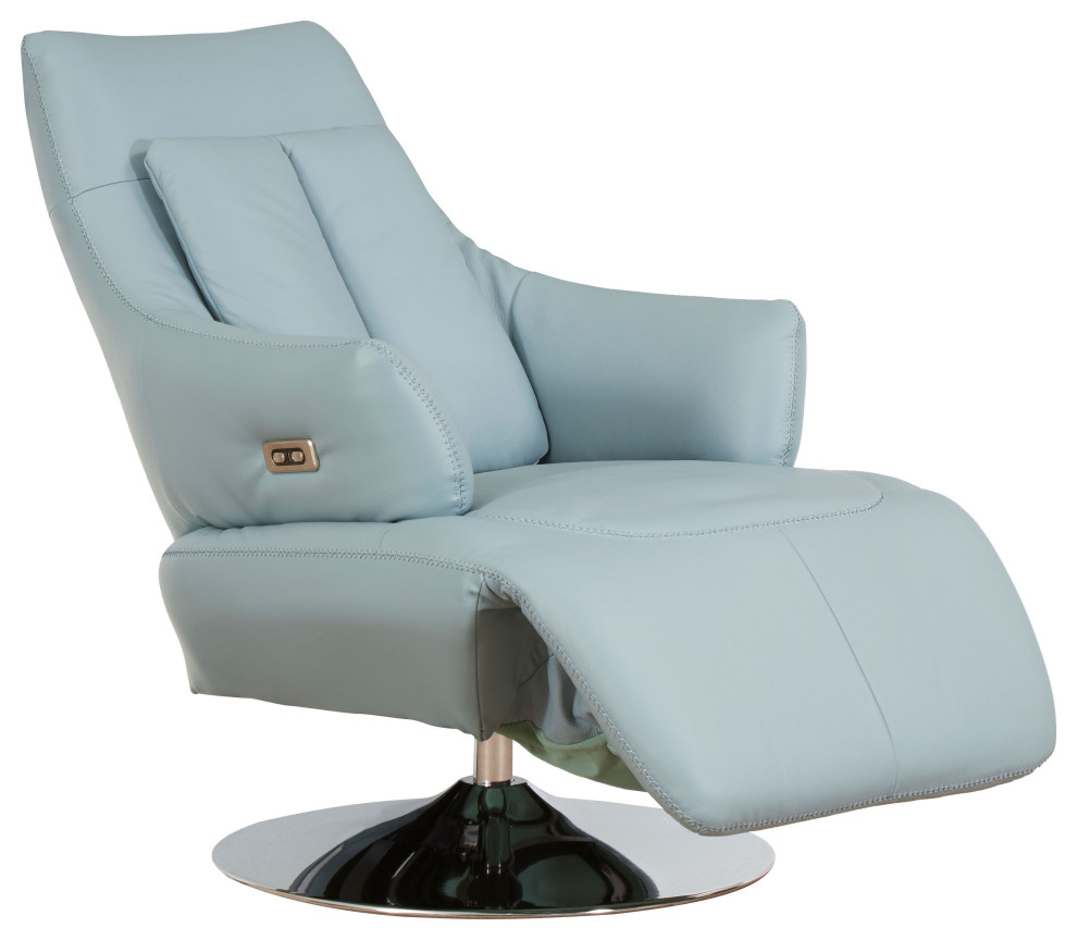 modern blue recliner