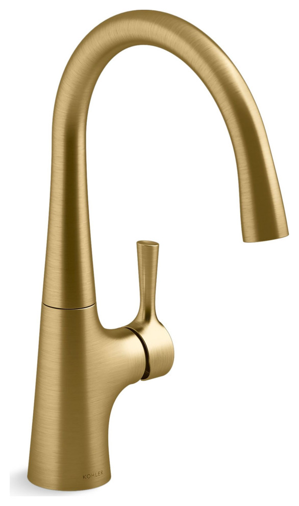 Kohler K-24663 Tempered 1.5 GPM 1 Hole Bar Faucet - Vibrant Brushed Moderne