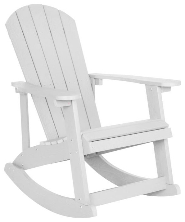 Flash Furniture Savannah White Resin Rocking Chair Jj-C14705-Wh-Gg