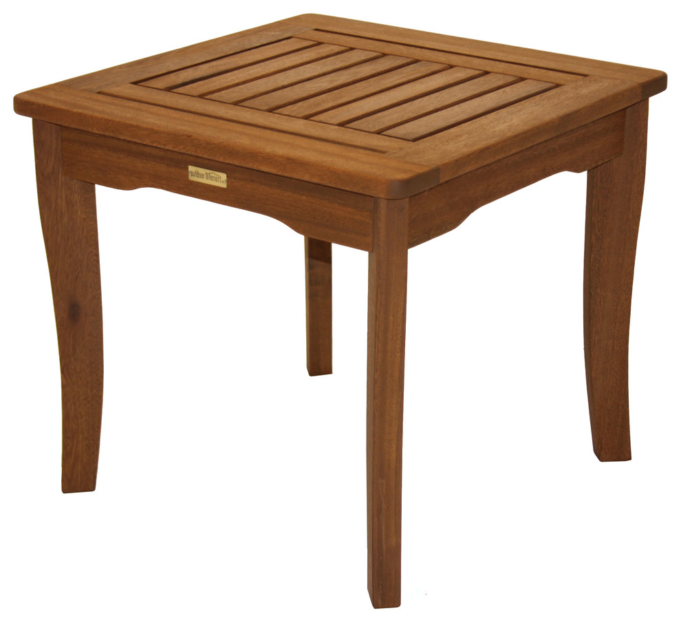 Eucalyptus End Table Transitional Outdoor Side Tables by Outdoor