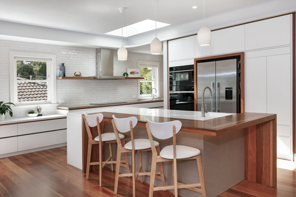 Photo of a beach style kitchen in Sydney.