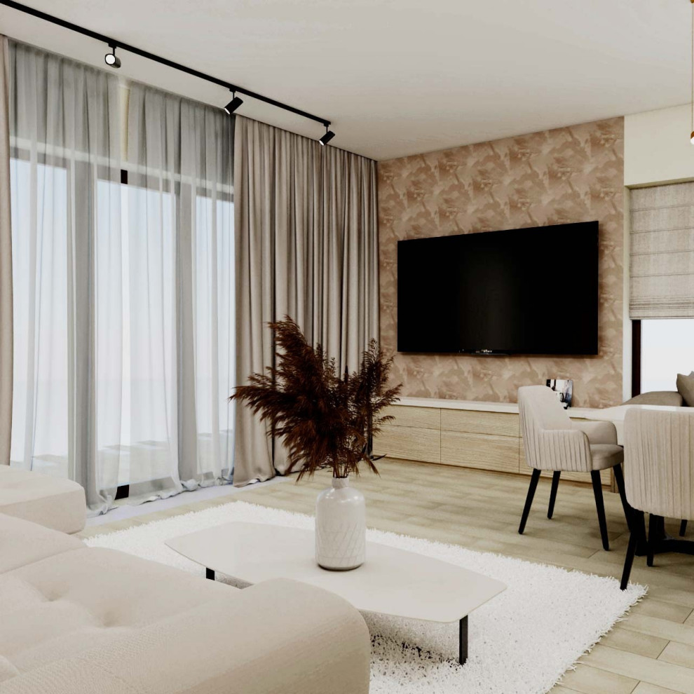 Дизайн кухни-гостиной