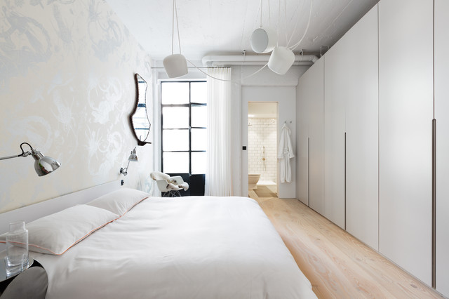 London Loft nordico-dormitorio
