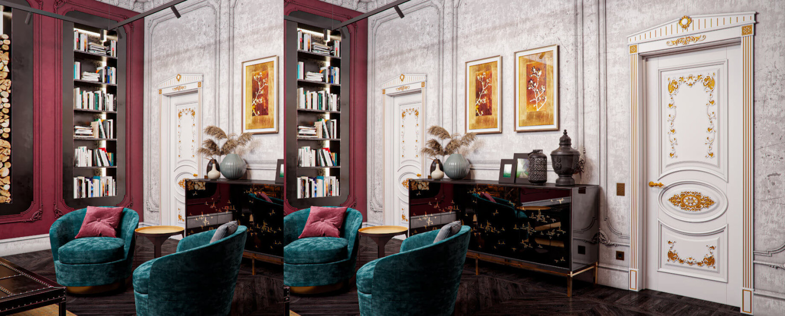 Двери Альверо в разных стилях