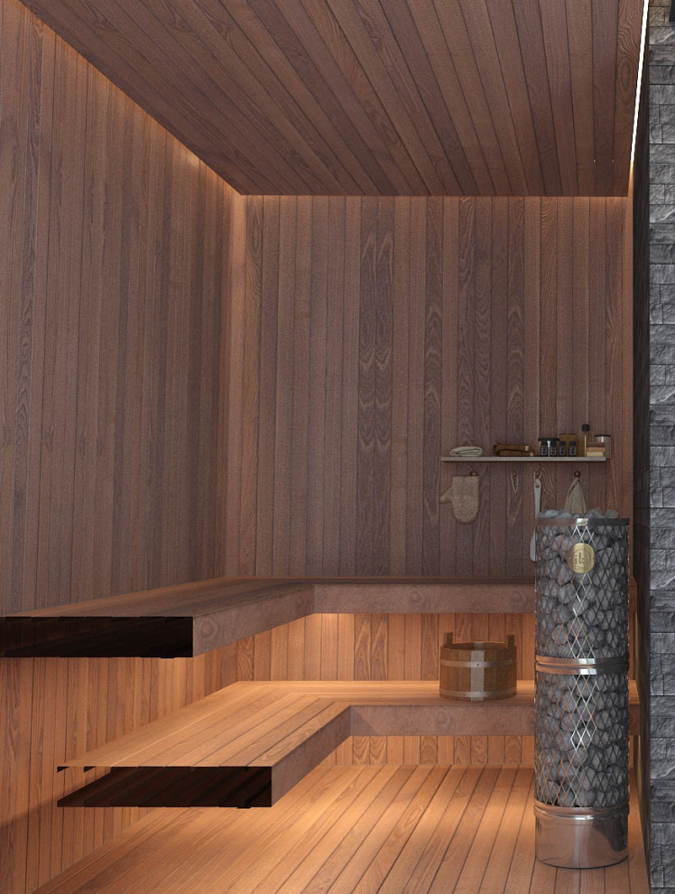 Спа-зона в проекте загородного дома Mountain House
