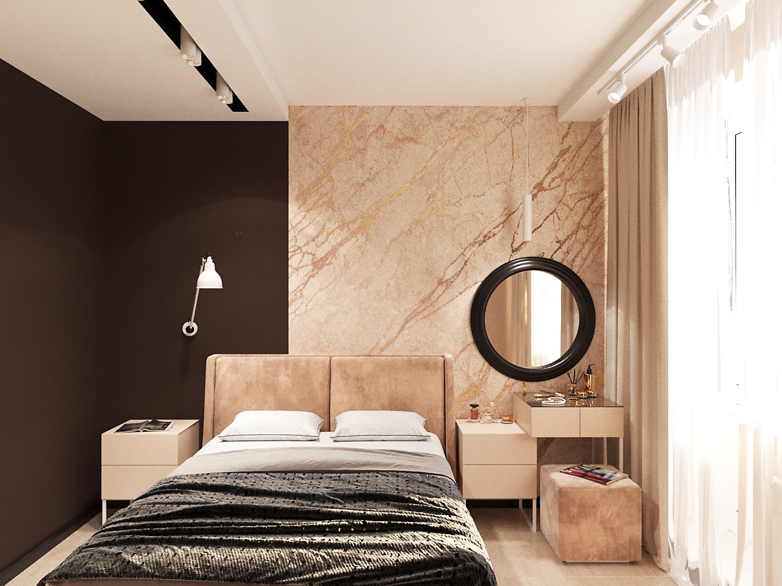 спальня с гардеробной