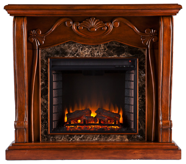 Stalbridge Electric Fireplace, Walnut