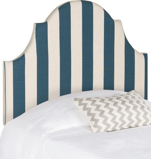 Safavieh Hallmar Navy and White Stripe Headboard, Twin - Beach Style ...