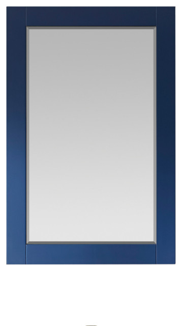 Grayson 24" Rectangular Bathroom/Vanity Framed Wall Mirror, Jewelry Blue
