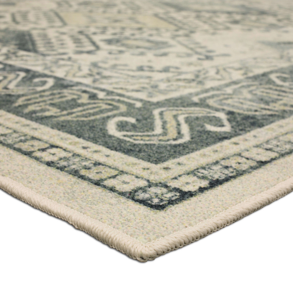 Mohawk Home Diamond Tribal Grey 2' x 3' Area Rug, 4' x 6