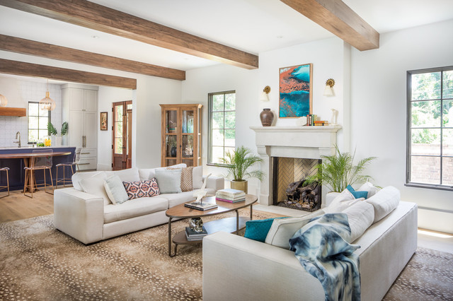 Mount Pleasant Marsh-front Remodel mediterranean-living-room