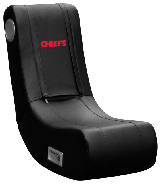 Kansas City Chiefs Secondary Rocker Gaming Chair Black Synthetic