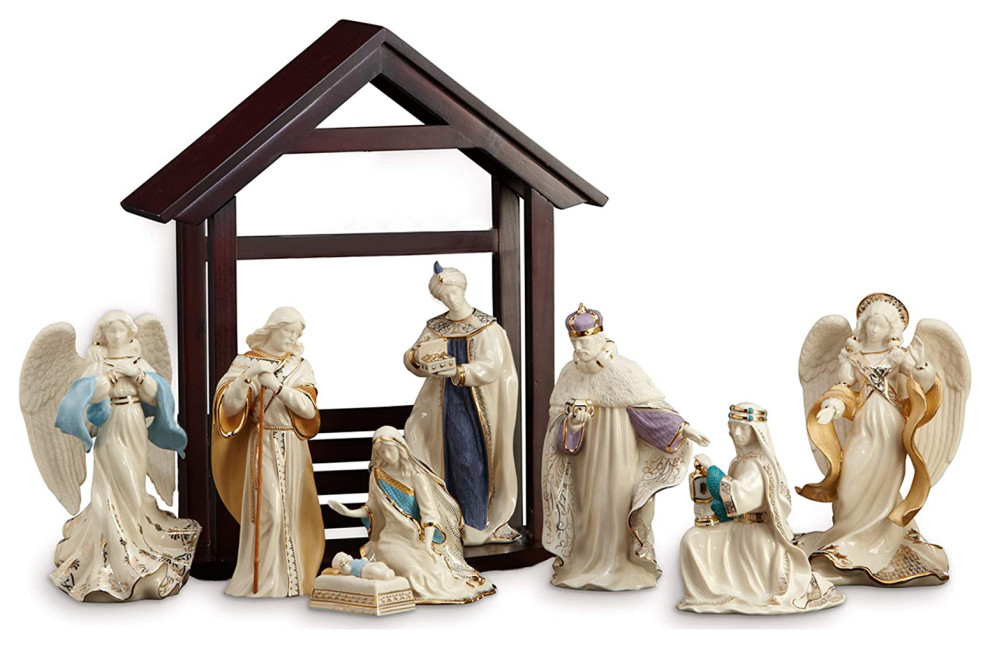 Lenox First Blessing Nativity Peace & Hope Angel Figurines Set 1st Quality