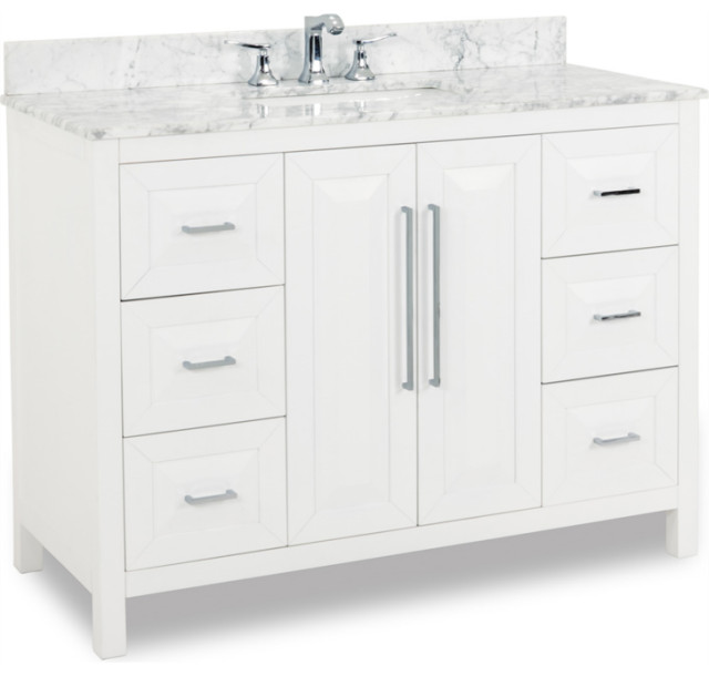 Hardware Resources 48 Bathroom Vanity in White - Transitional ...