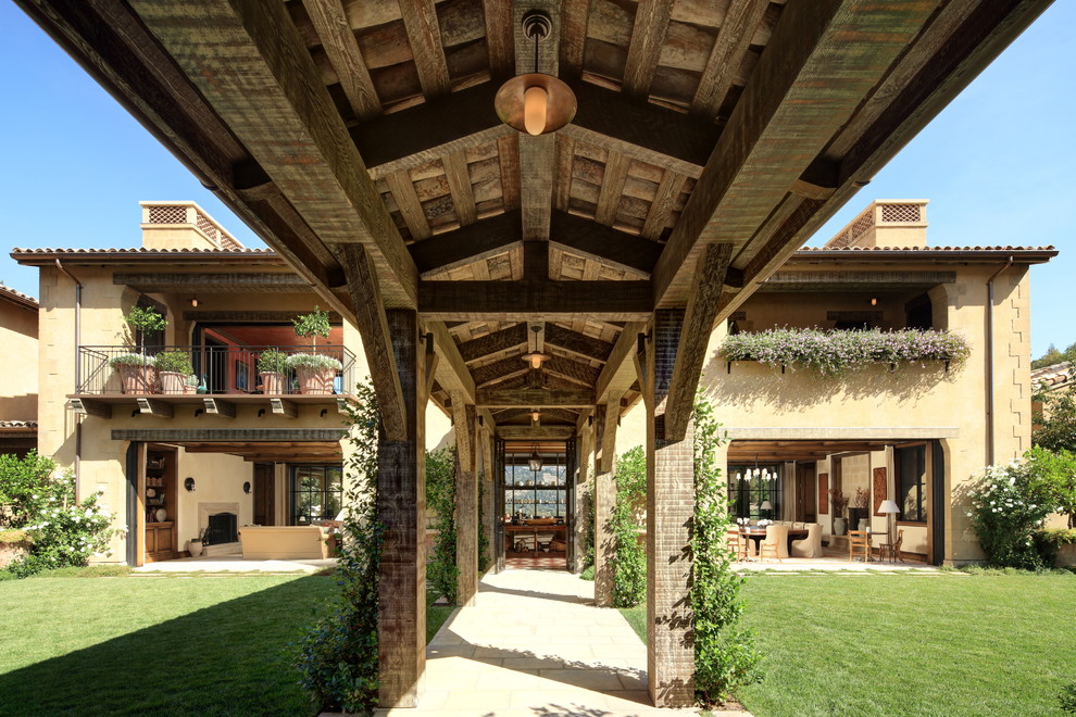 This is an example of a mediterranean entryway in Other.