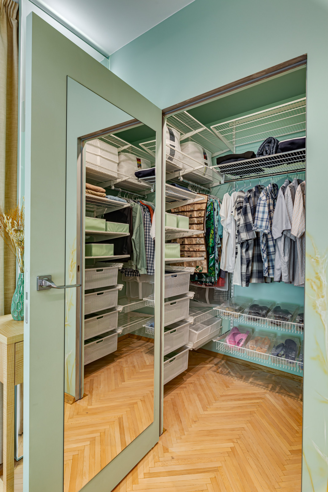 Спальня с журавлями