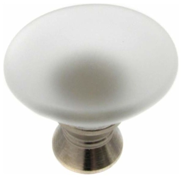 Richelieu Classic Murano Glass Knob 30mm Chrome Matte & Frost