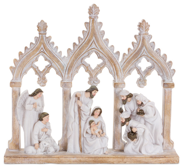 Nativity With Arches Traditional Holiday Accents And Figurines by